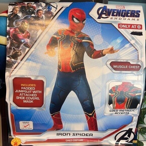 Marvel Spiderman Halloween Avengers Endgame Iron Spider Costume Size S‎ 4-6 - Picture 2 of 5
